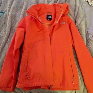 North Face Orange Windbreaker /Raincoat